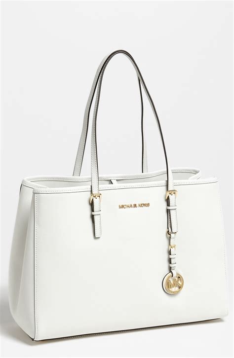 michael kors large white jet set totes|Michael Kors jet set luggage.